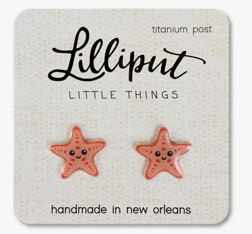 Coral Starfish Earrings