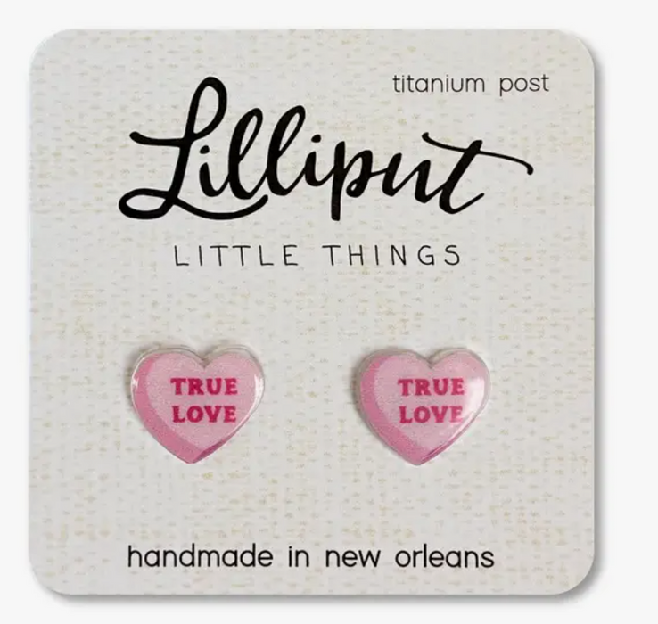 Pink Conversation Heart Earrings