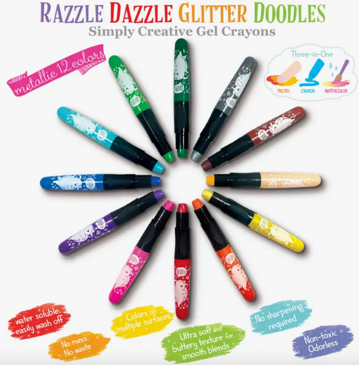 Glitter Gel Crayons | Mermaid Shimmer