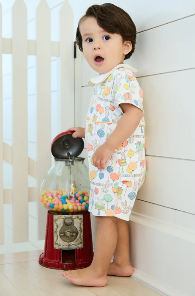 Finn Pima Romper | Bunny Party