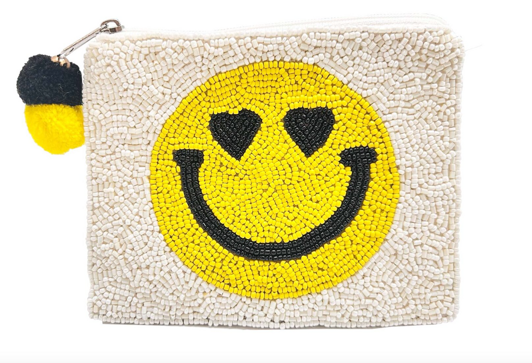 Smile Beaded Coin Purse
