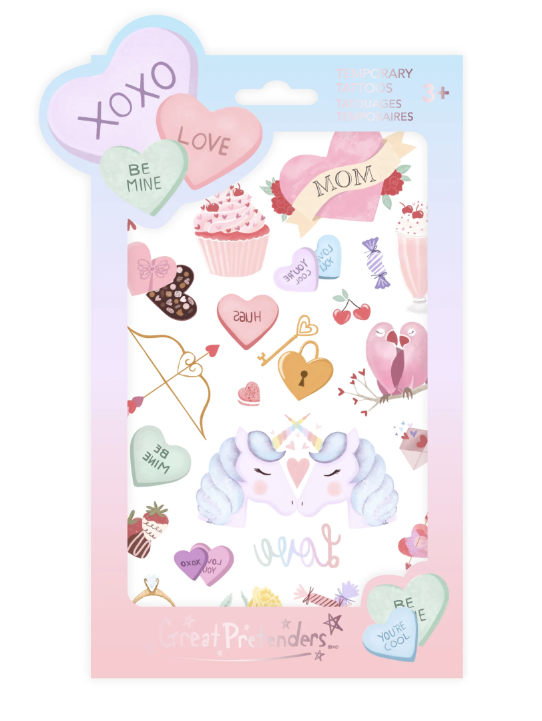 Candy Heart Valentine Tattoos