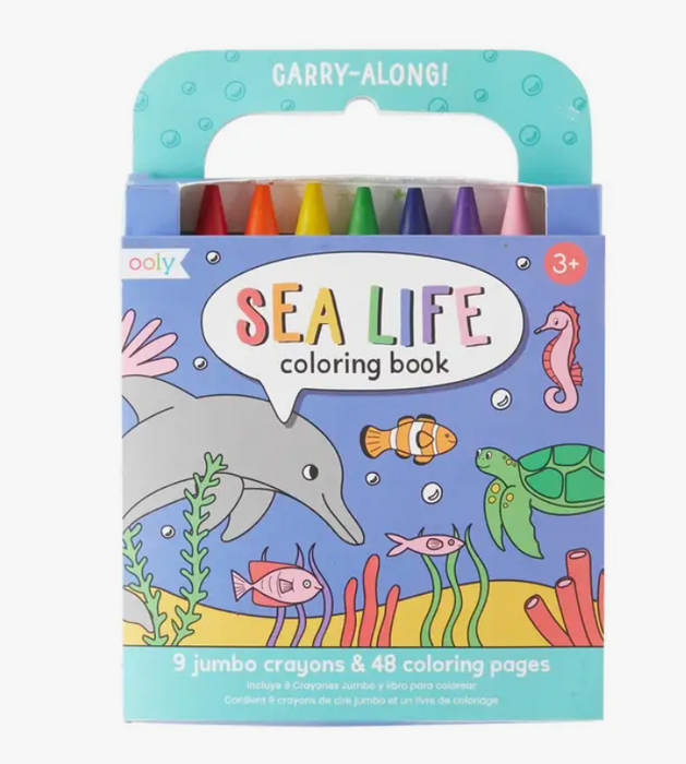 Carry Along Crayon and Coloring Book Kit | Sea Life