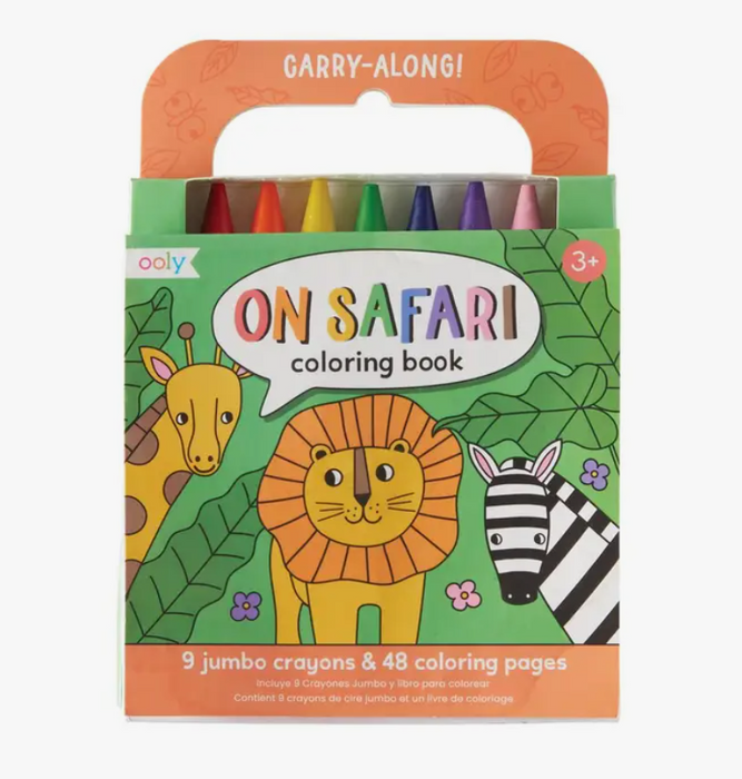 Carry Along Crayon and Coloring Book Kit | Safari