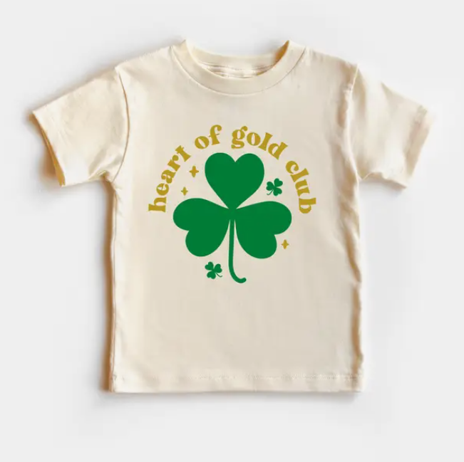 Heart of Gold Club Shamrock T Shirt | Natural