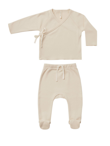 Wrap Top and Pant Set | Natural