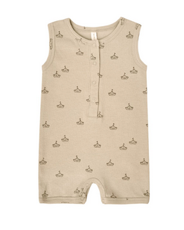 Ribbed Henley Romper | Boats