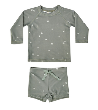Boys Rashguard Short Set | Sea Green