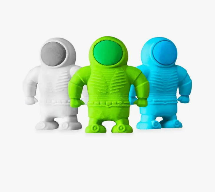 Astronaut Set of 3 Erasers