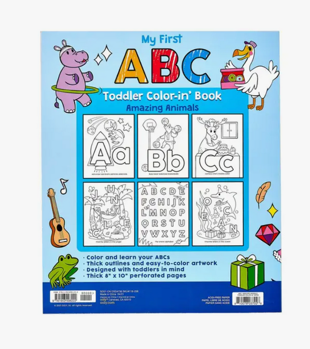 ABC Amazing Animals Toddler Coloring Book