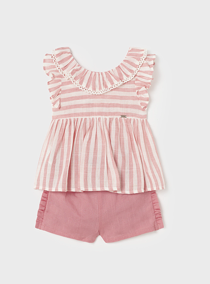 Printed Top w/Short Set | Blush | 1283