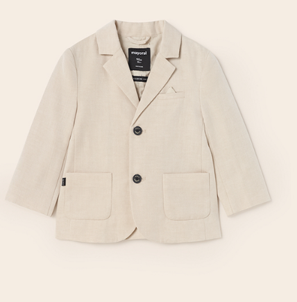 Baby Boy Linen Jacket | Beige | 1417