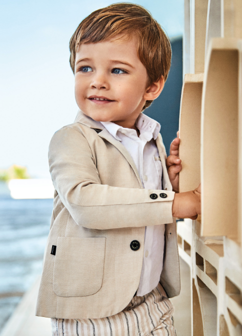 Baby Boy Linen Jacket | Beige | 1417