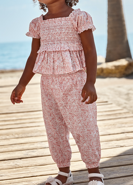 Floral Printed Pants | Blush | 1514