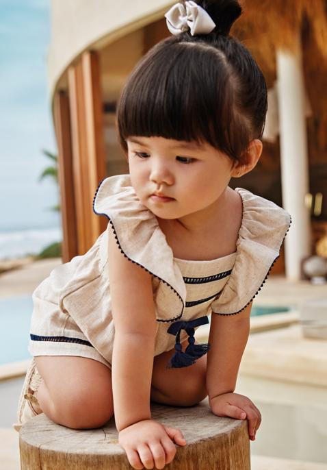 Linen Romper | Beige | 1893