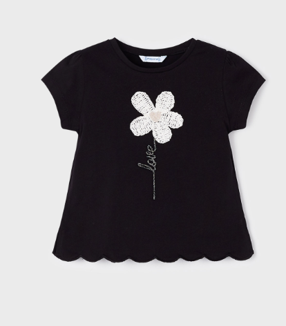 Flower Love T-Shirt  | Black | 3060
