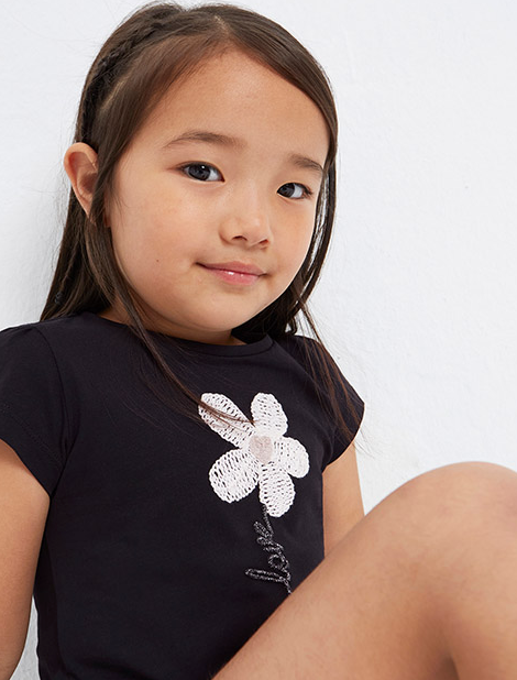 Flower Love T-Shirt  | Black | 3060