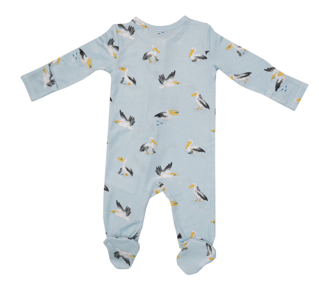 Two Way Zipper Footie | Pretty Pelicans