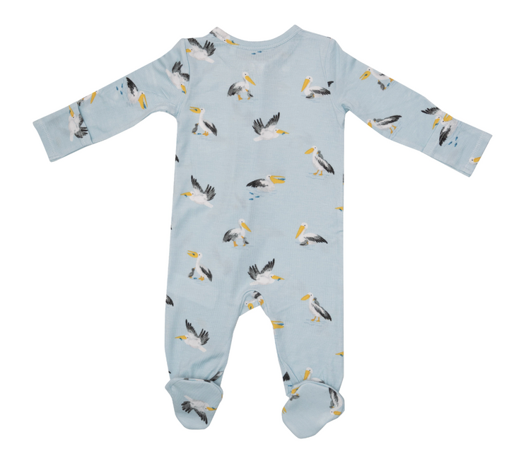 Two Way Zipper Footie | Pretty Pelicans