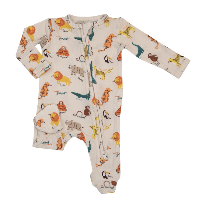 Two Way Zipper Footie | Animal Kingdom