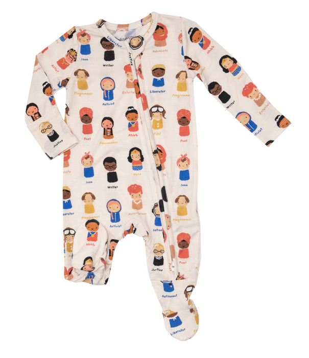 Two Way Zipper Footie | Baby Feminist