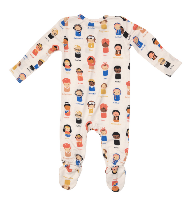 Two Way Zipper Footie | Baby Feminist