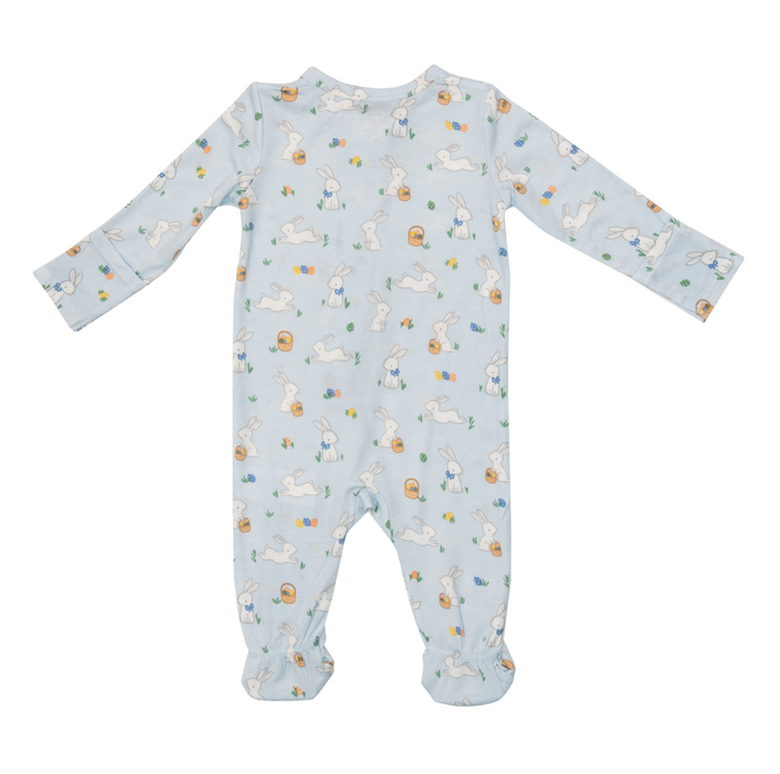 Two Way Zipper Footie | Blue Bunnies