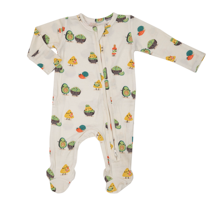 Two Way Zipper Footie | Chips & Guac