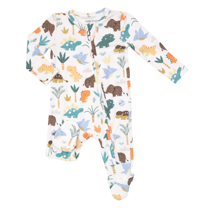 Two Way Zipper Footie | Cute Dino