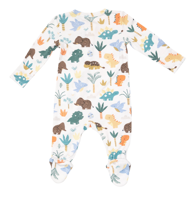 Two Way Zipper Footie | Cute Dino