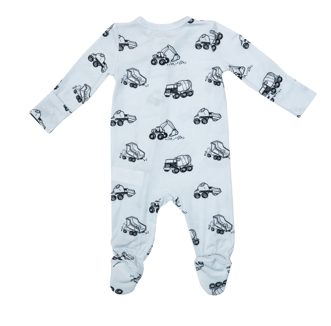 Two Way Zipper Footie | Earth Movers