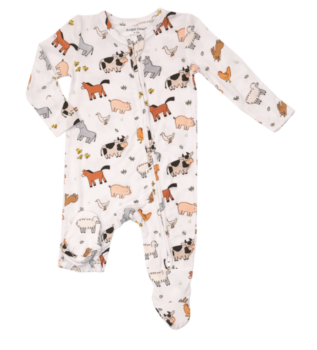 Two Way Zipper Footie | Farmyard Babies