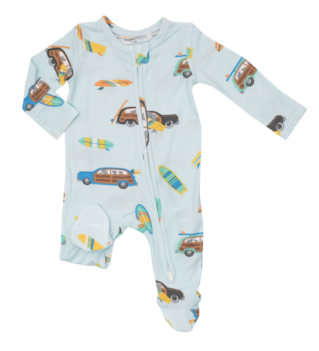Two Way Zipper Footie | Woody Surf Sharks