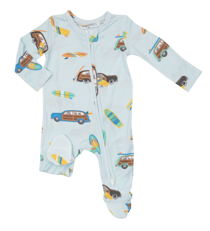 Two Way Zipper Footie | Woody Surf Sharks