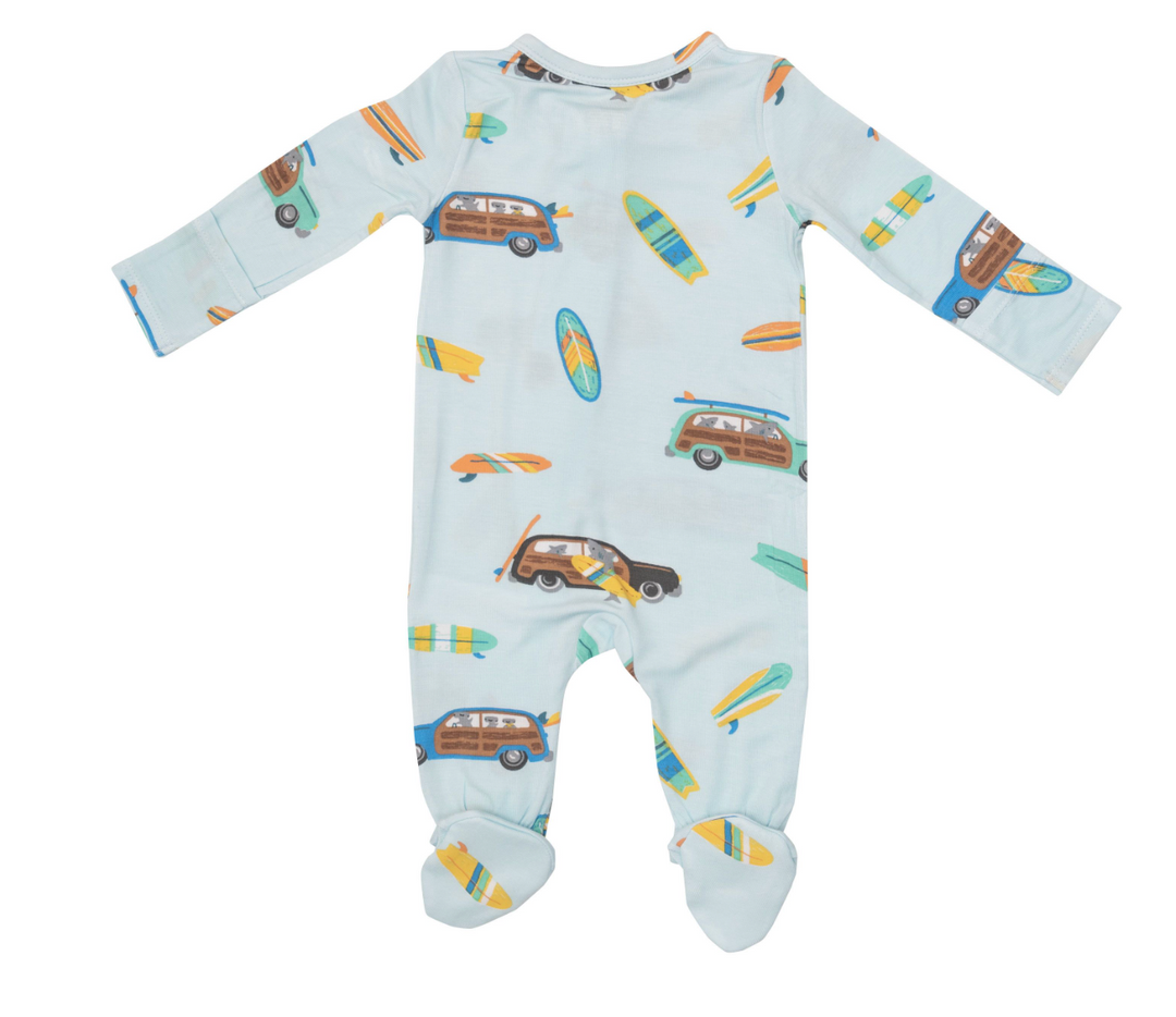 Two Way Zipper Footie | Woody Surf Sharks