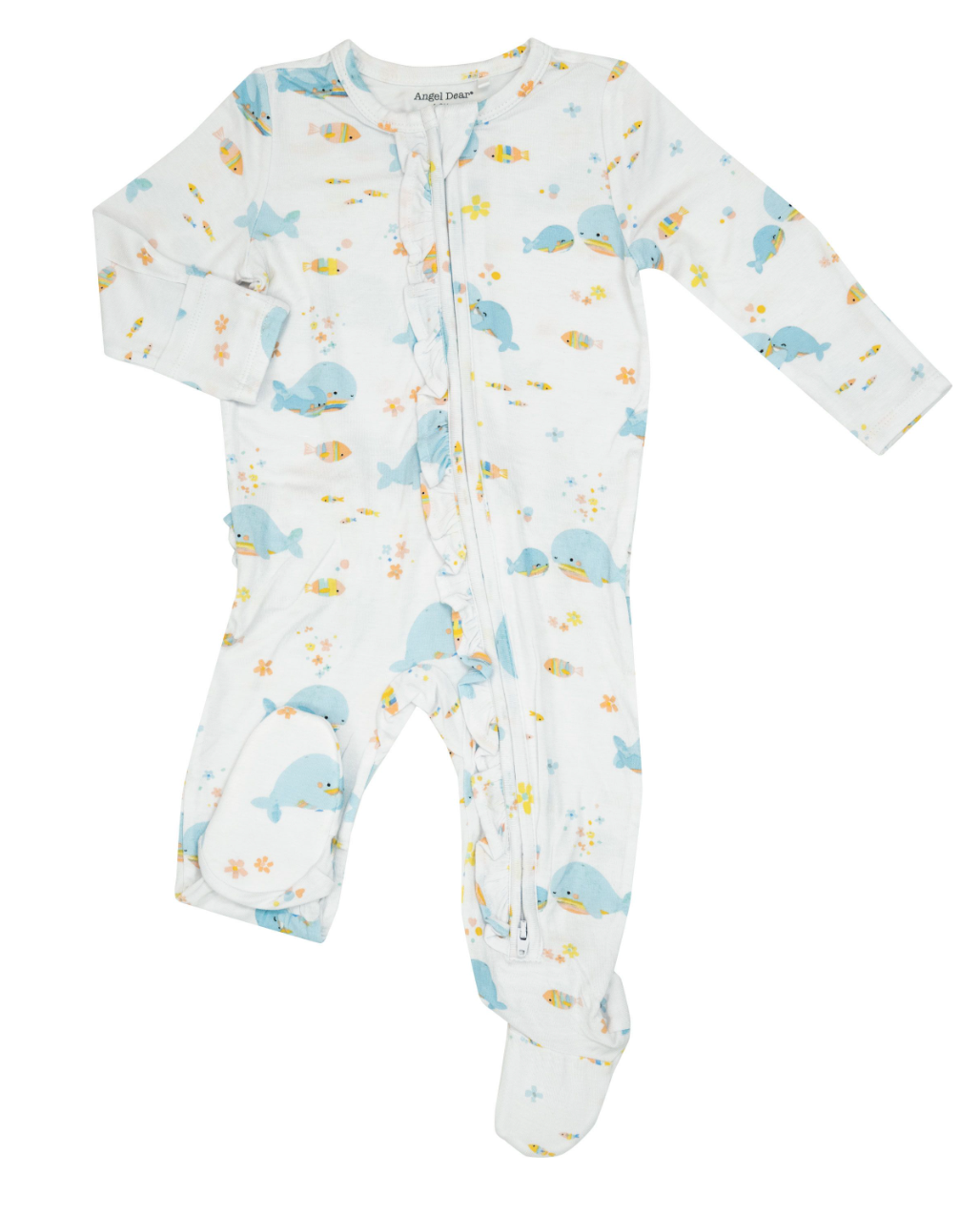 Two Way Ruffle Back Zipper Footie | Whaley Love You