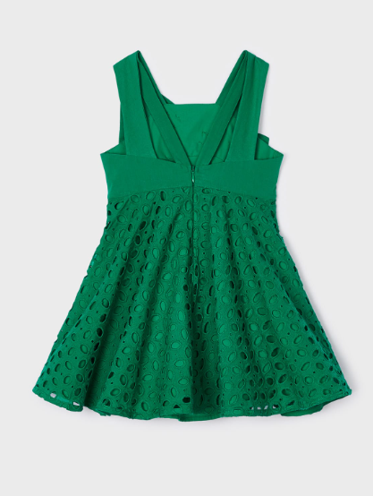 Eyelet Cotton Dress | Green | 3916