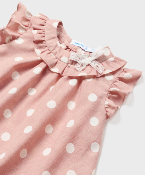 Polka Dot Top w/Short Set | Blush | 1280