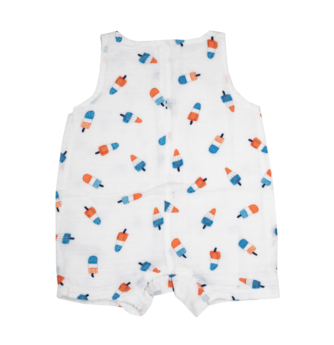 Shortie Romper | White Astro Pops