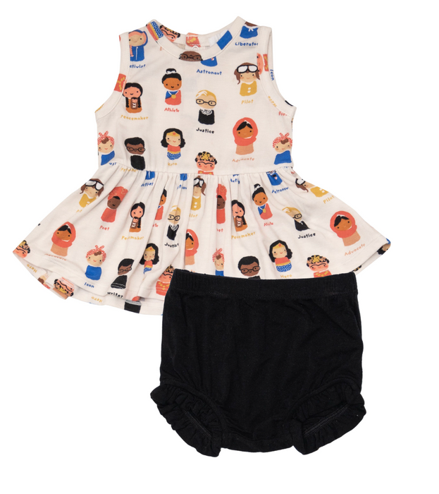 Peplum Tank & High Waist Bloomers | Baby Feminist
