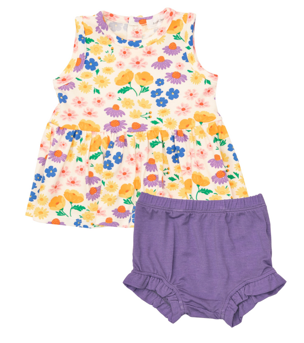 Peplum Tank & High Waist Bloomers | California Wildflowers
