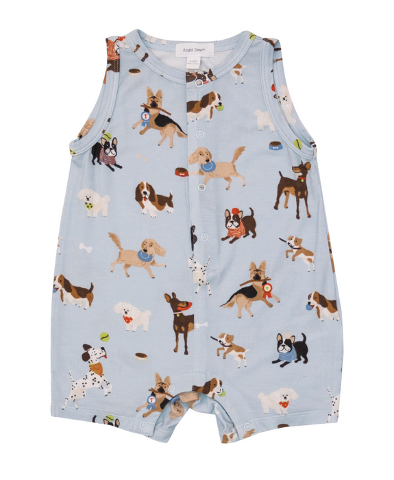 Shortie Romper | Doggy Daycare (Blue)
