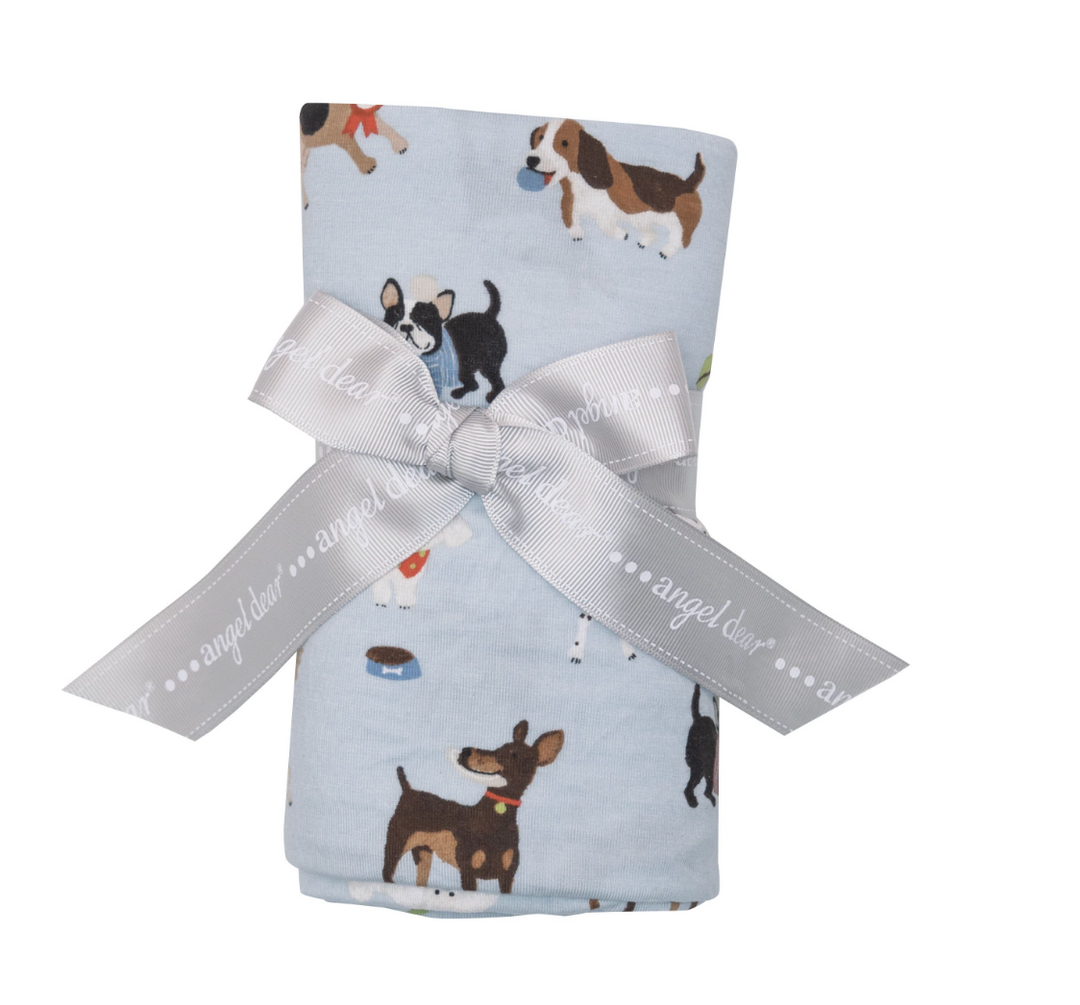 Swaddle Blanket | Doggy Daycare (Blue)
