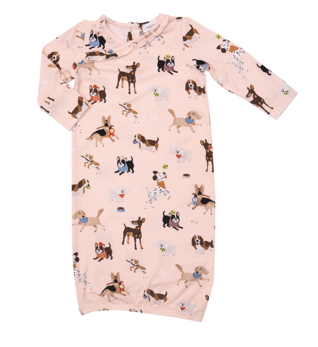 0-3 Month Kimono Gown | Doggy Daycare (Pink)