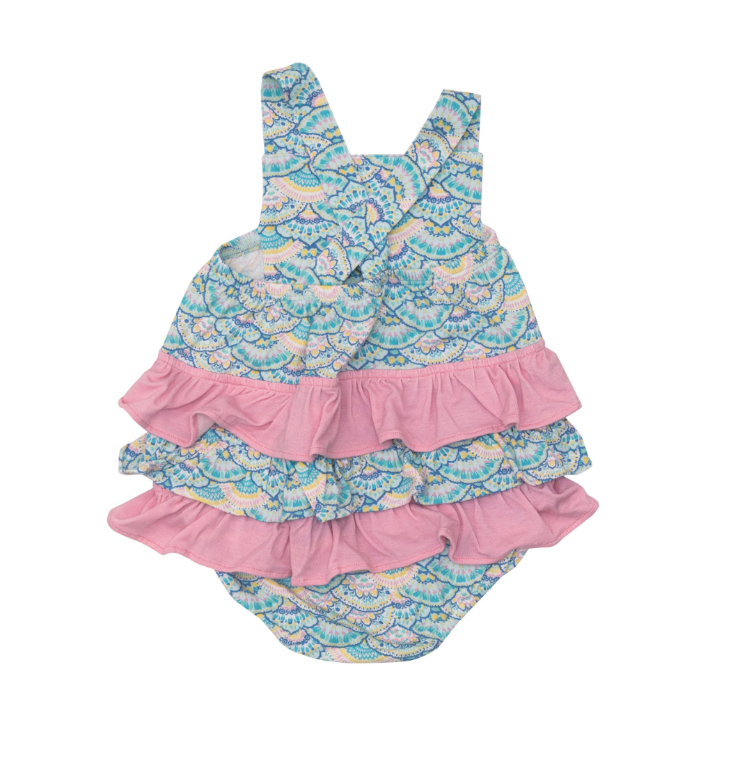 Ruffle Sunsuit | Mermaid Scales