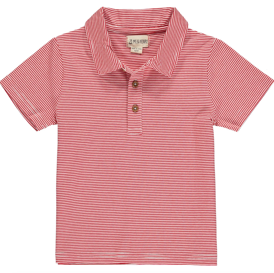 Admiral Short Sleeve Polo | Red Stripe