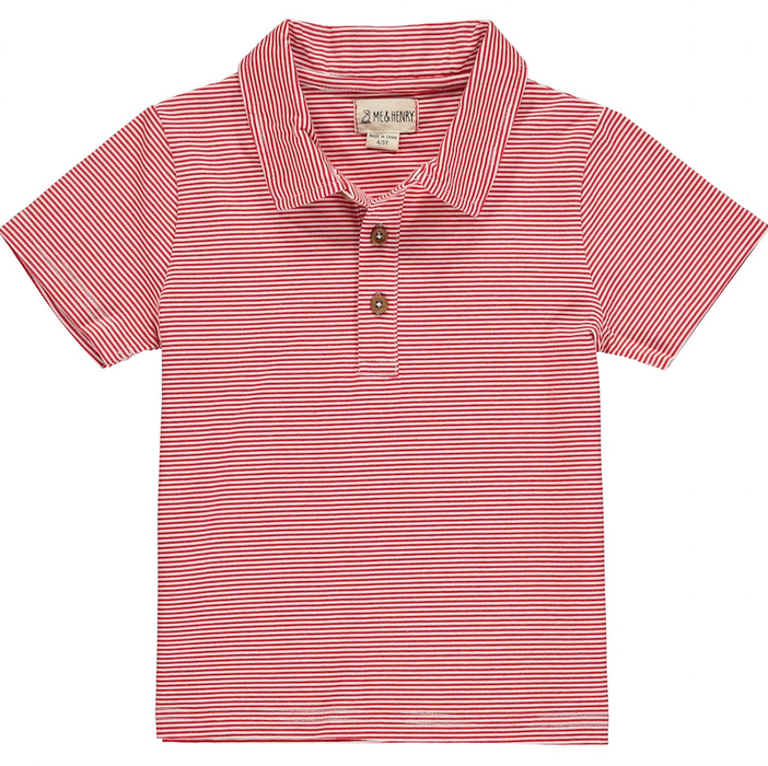 Admiral Short Sleeve Polo | Red Stripe