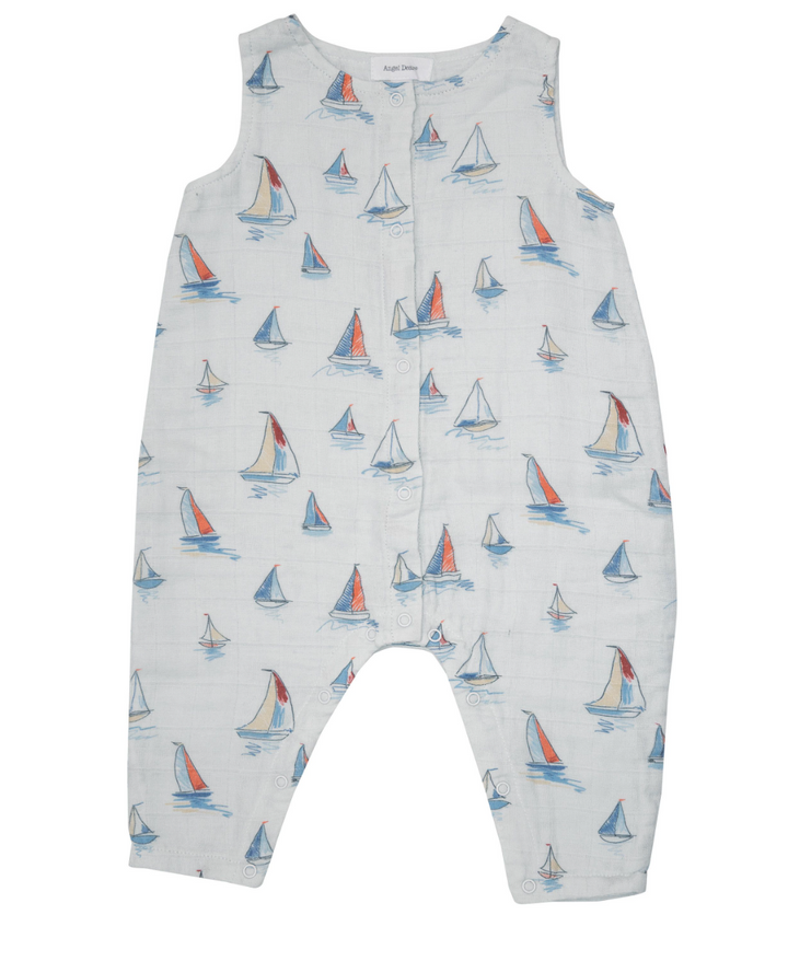 Sleeveless Romper | Sketchy Sailboats