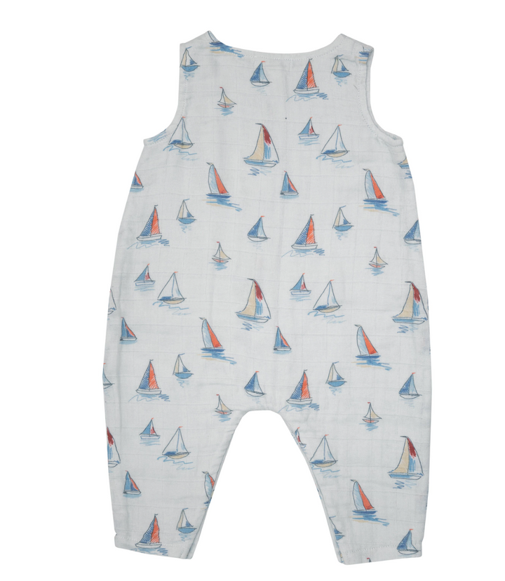 Sleeveless Romper | Sketchy Sailboats
