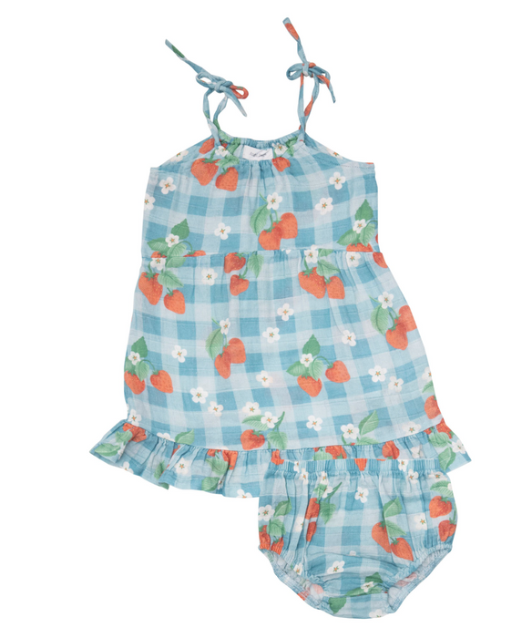Twirly Tank Dress | Strawberry Gingham